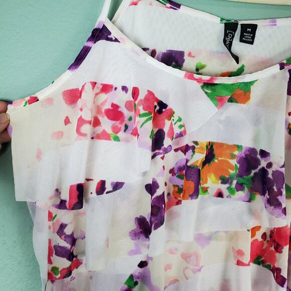 Relativity Tiered Floral Multi Color Flowy Tank Size Medium - Picture 4 of 6